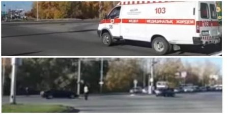Полицейский запретил движение "скорой" из-за кортежа в Усть-Каменогорске (видео)