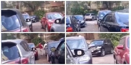 Зеркала с нескольких машин сняли в одном из алматинских двoров (видео)