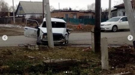 ДТП с участием автобуса и "жигули" произошло в Усть-Каменогорске (видео)