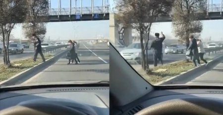 Полицейский нарушил ПДД, когда переводил женщин через дорогу в Алматы (видео)