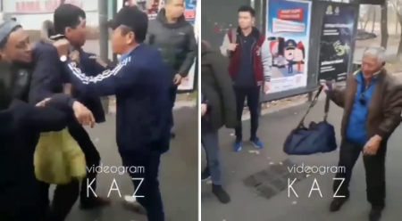В Алматы парень набросился с кулаками на пожилого мужчину в автобусе