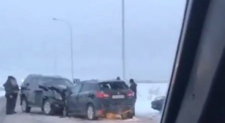 Массовая авария произошла возле спецЦОНа в Актау (видео)