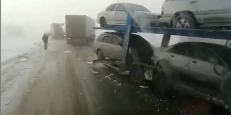 Массовое ДТП произошло на трассе Уральск-Атырау