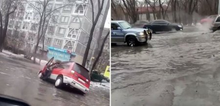 "Надо было лодочную полосу сделать": машины тонули в лужах после дождя в Алматы