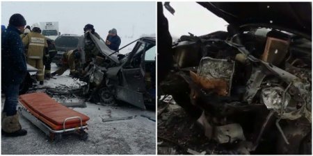 Двух водителей зажало в машинах в жуткой аварии в Карагандинской области