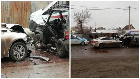 "Картина была жуткая": Два человека пострадали в аварии в Караганде