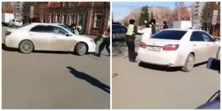 Астанчанка трижды нарушила ПДД и чуть не задавила полицейского в Петропавловске