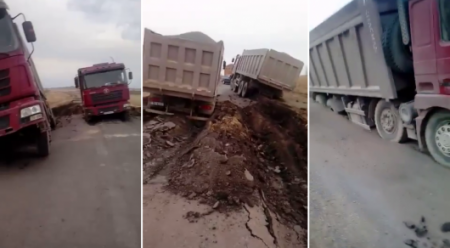 Водителям "утонувших" грузовиков грозит штраф до 450 тысяч тенге