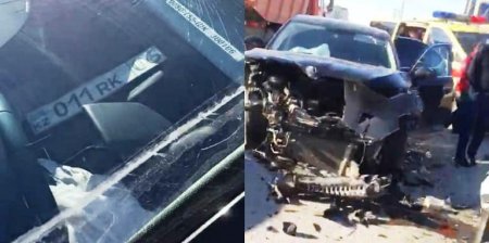 Водитель замакима Атырау попал в аварию на служебном авто