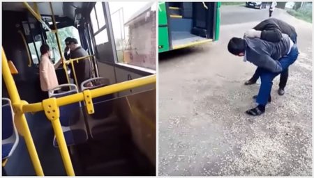 Драку в автобусе Алматы сняли на видео
