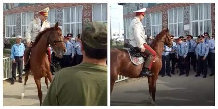 Глава полиции Атырауской области освобожден от должности после видео с конем
