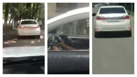 Подростка за рулем автомобиля сняли на видео в Алматинской области