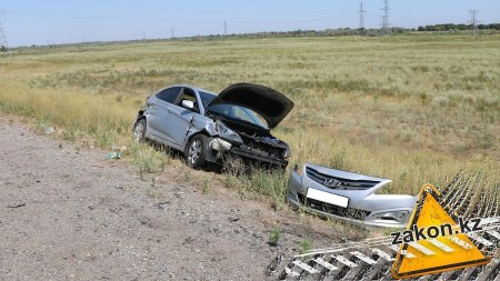Два человека пострадали в крупной аварии на Капчагайской трассе