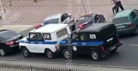 Два полицейских автомобиля попали в ДТП в Павлодаре