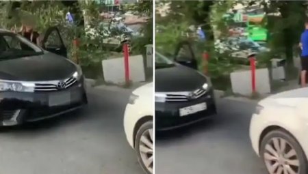 Две девушки не уступали друг другу дорогу и создали пробку в Алматы