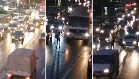 Женщина в неадекватном состоянии ходила по проезжей части и мешала водителям в Алматы