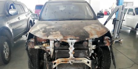 Авто из салона внезапно сгорело в Павлодарской области