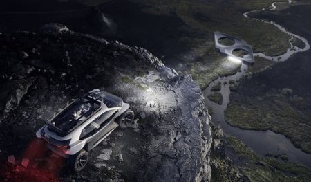 Audi показала концепт автомобиля без фар. Вместо них - дроны с фонарями