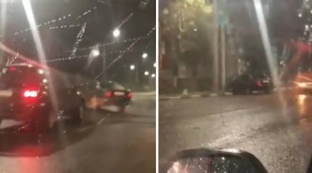 Ветер сдвинул автомобиль в Петропавловске