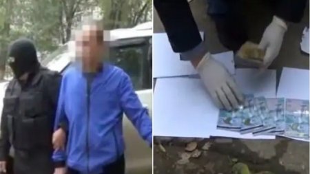 Возвращал взятку: появились кадры задержания полковника полиции в Актюбинской области