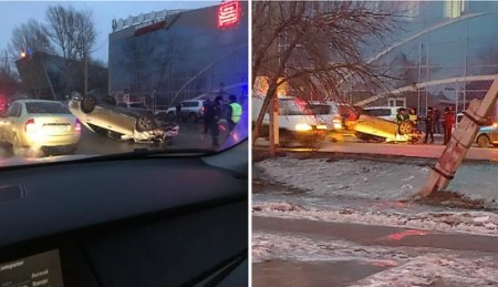 Toyota c полицейским перевернулась после ДТП в Уральске: пострадал ребенок