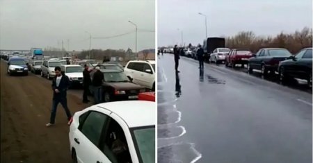 Огромные очереди образовались на блокпостах у Павлодара
