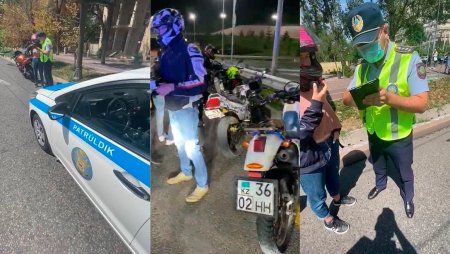 56 мотоциклистов оштрафовали в Алматы за сутки