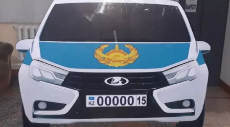 Астанчанин сломал муляж полицейской машины в СКО: его наказали