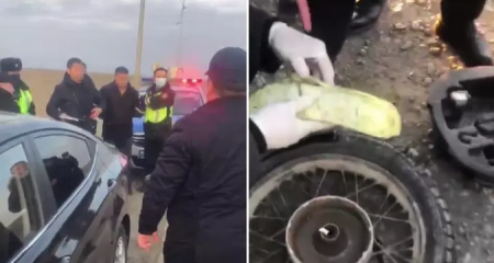 Полицейских с наркотиками задержали на трассе в Атырауской области