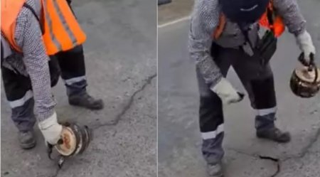 Видео ремонта моста с помощью чайника в Атырау рассмешило Казнет