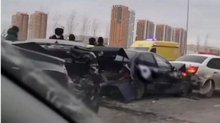 Семь автомобилей столкнулись на дороге в Нур-Султане