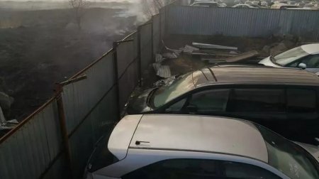 Пять авто сгорели на штрафстоянке в Петропавловске